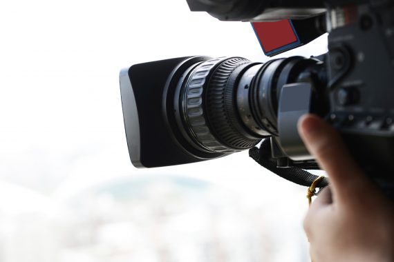 Video camera capturing footage